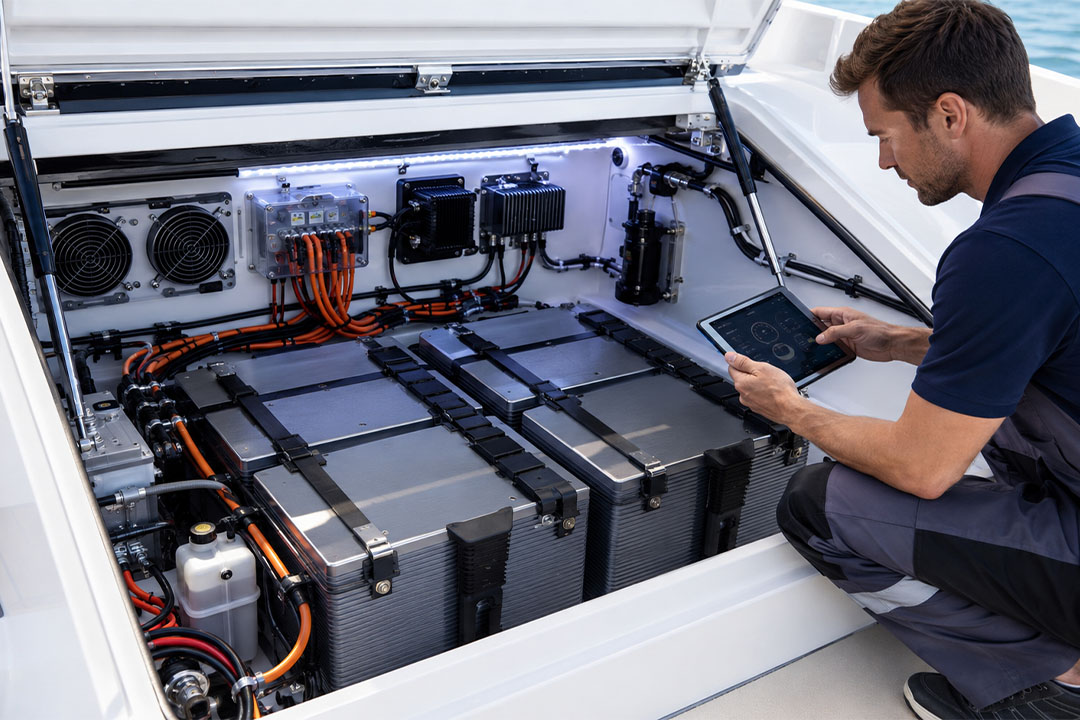 Electric boat battery application